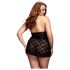 BACI suursuurus - kaelapaelaga pitsist babydoll - must (XL-XXL)