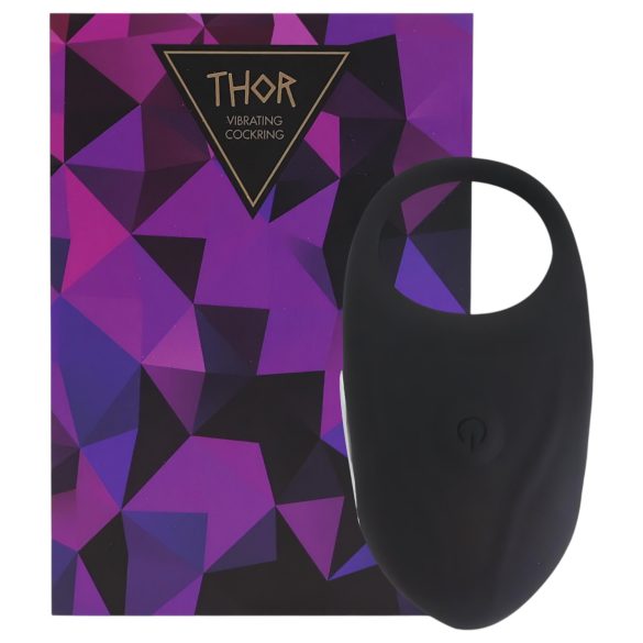 Feelztoys Thor - laetav vibro peenisrõngas (must)