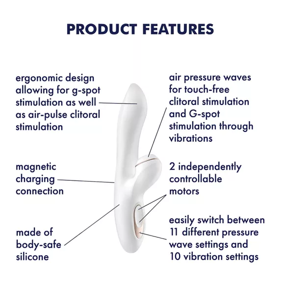Satisfyer Pro+ G-spot - kliitoristimulaator ja G-punkti vibraator