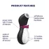 Satisfyer Penguin - kliitoristimulaator - aku, veekindel - must-valge