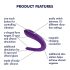 Satisfyer Double Classic - Veekindel akulaadimusega paarivibraator (lilla)