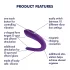 Satisfyer Double Classic - veekindel, laetav paaride vibrator (lilla)