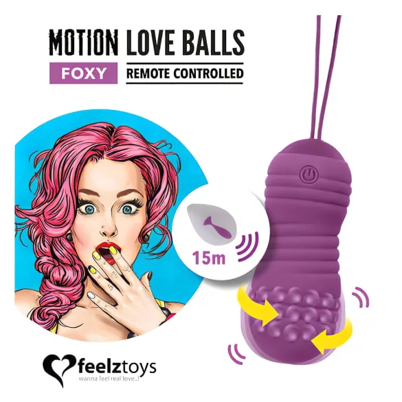 FEELZTOYS Foxy - veekindel vibreeriv muna - lilla
