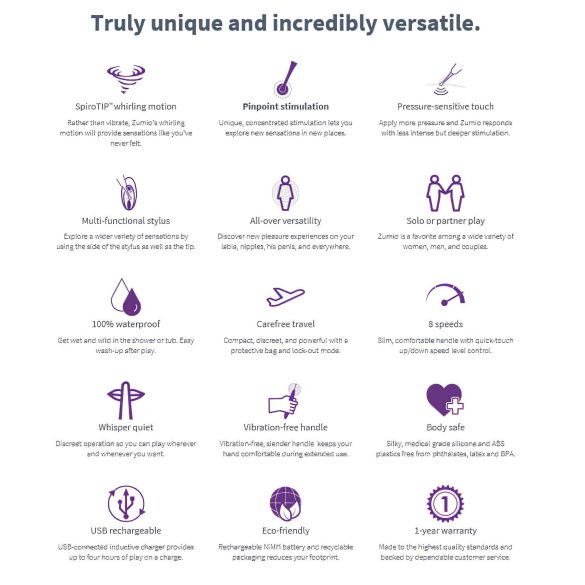 Zumio Soft - akulaetav kliitorivibraator - lilla