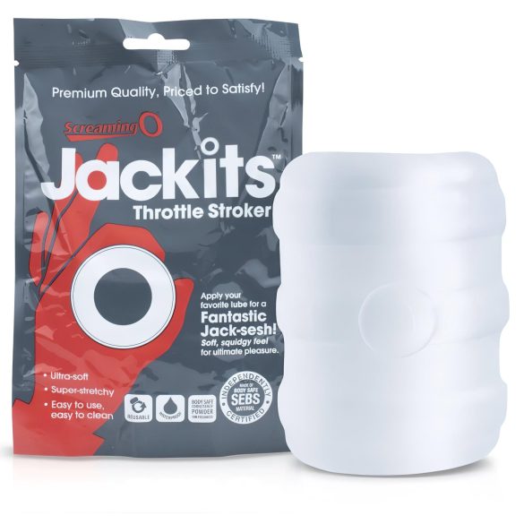 Screaming Jackits - masturbatsioonikomplekt (tugirõngas ja venitus, läbipaistev)