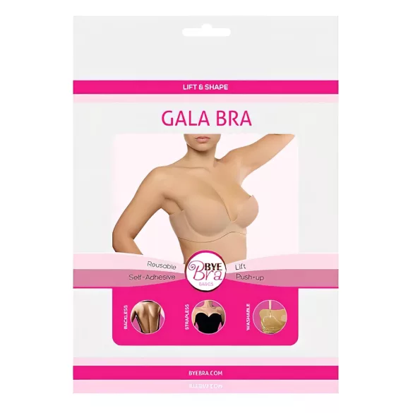 Bye Bra Gala C - nähtamatu push-up rinnahoidja (nude)
