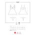 Obsessive 810-BAB-2 - pitsiline babydoll ja stringid (valge) - L/XL