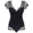 / Obsessive Moketta - pitsvolangidega triibuline body (must)
