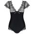 / Obsessive Moketta - pitsvolangidega triibuline body (must)