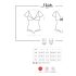 / Obsessive Moketta - pitsvolangidega triibuline body (must) - L/XL