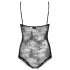Obsessive Slevika - avatud paelaga pitsiline body (must)