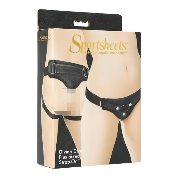 Sportsheets Plus Size - aluspesu rakmete külge kinnitamiseks (must)