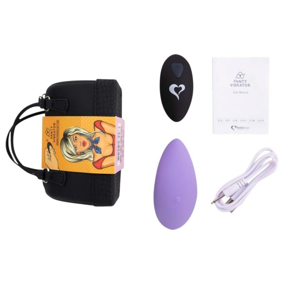 FEELZTOYS Aluspüksid - akuga, juhtmevaba kliitorivibraator (lilla)