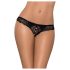 Obsessive Miamor - kividega avatud naiste pitsist stringid (must) - L/XL