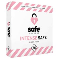 SAFE Intense Safe - tekstuuriga kondoomid - 36 tk