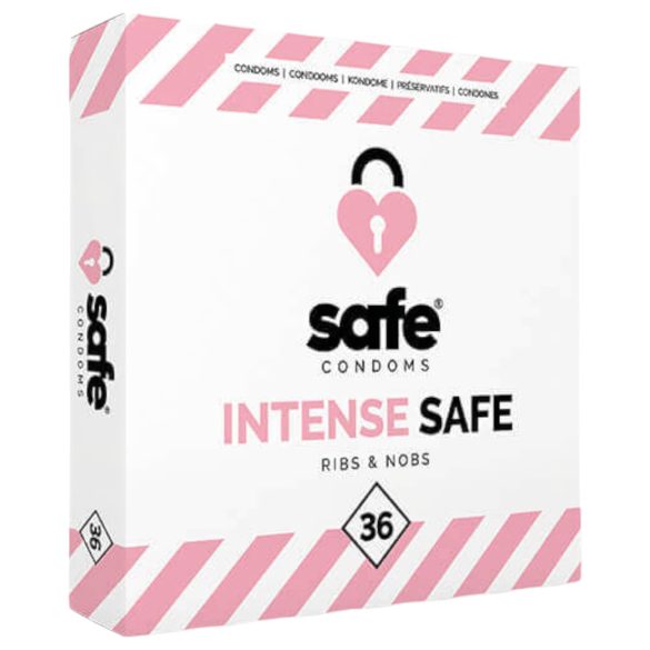 SAFE Intense - Soonilised ja täpilised kondoomid (36 tk)