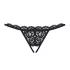 Obsessive - avatud pitsist stringid väikese lipsuga - must - L/XL