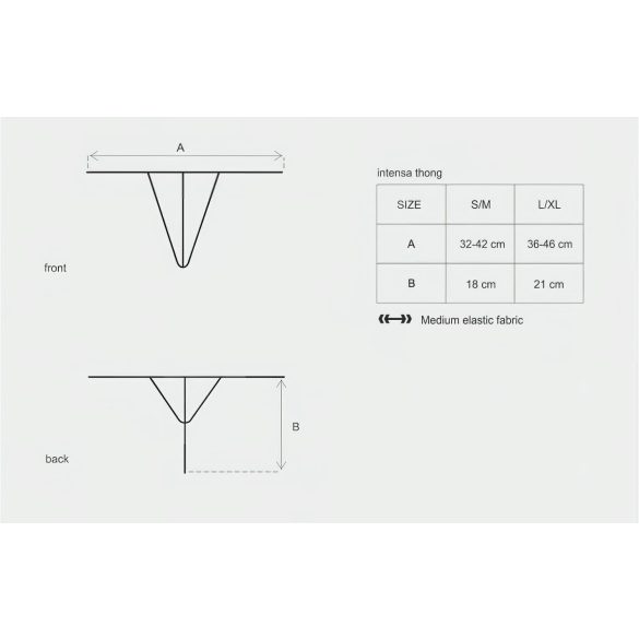 Obsessive Intensa - rihmadega pitsist stringid - must