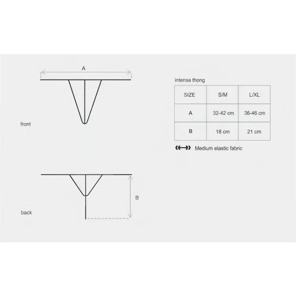 Obsessive Intensa - rihmadega pitsist stringid - must - L/XL