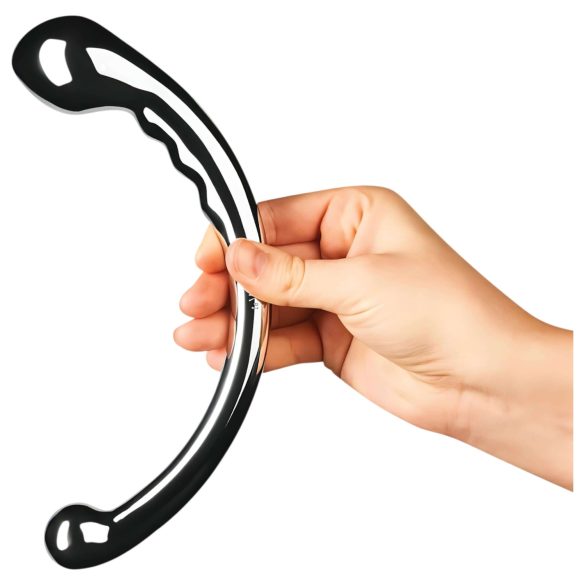 Le Wand - kahepoolsed roostevabast terasest dildo - hõbe