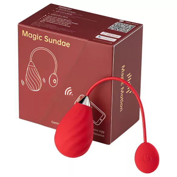 Magic Motion Sundae - rakendusega juhitav vibromuna (punane)