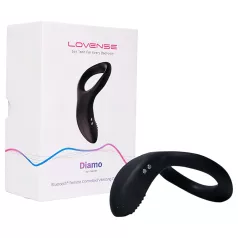   Lovense Diamo - rakenduse abil juhitav vibreeriv peeniserõngas meestele (must)