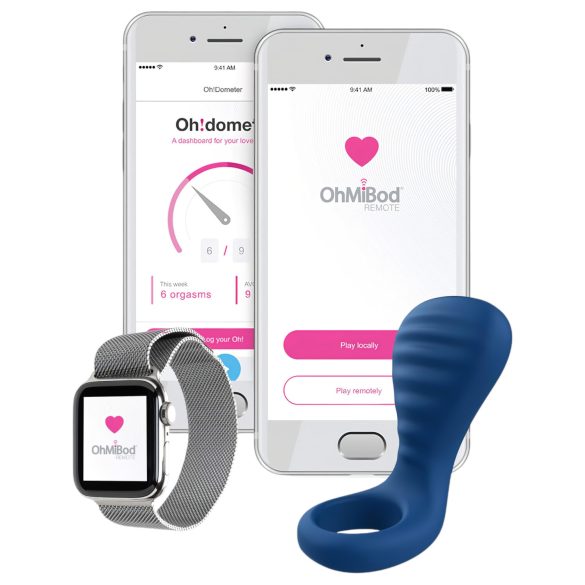 OHMIBOD Bluemotion Nex 3 - nutikas vibrorõngas (sinine)