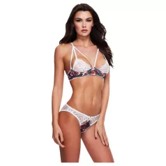  Baci - lilleline pitsist rinnahoidja komplekt + avatud aluspüksid - M/L