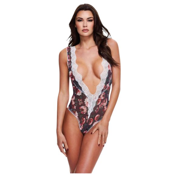 Baci - pitsilise lillemustriga body