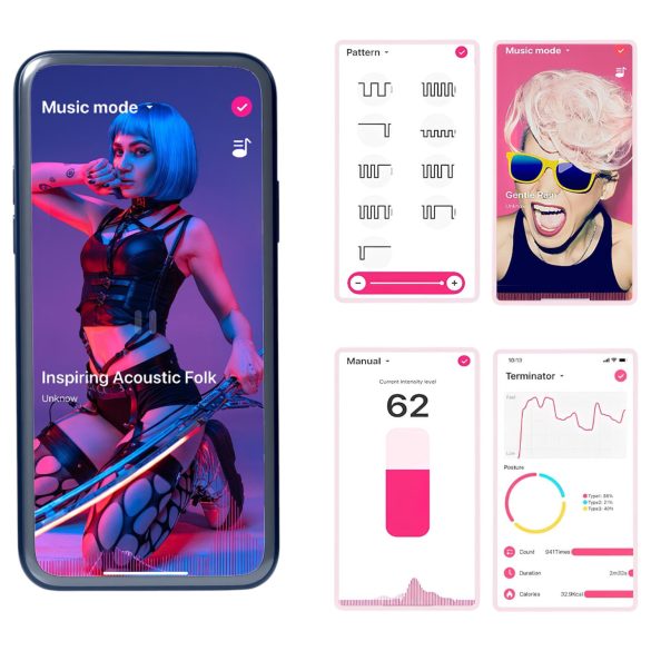 Magic Motion - paarivibraatori komplekt - roosa-roheline