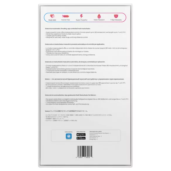 LOVENSE Solace - automaatne masturbaator - üles-alla liikumine - must